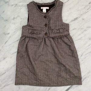 Janie and Jack Herringbone Brown Bow Dress Size 3